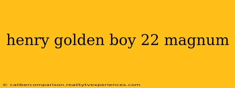 henry golden boy 22 magnum