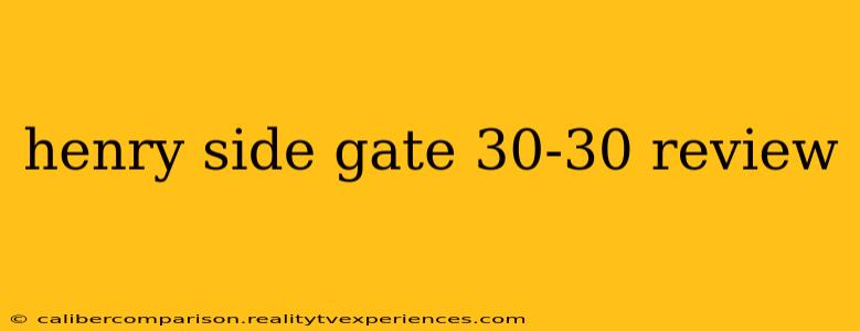 henry side gate 30-30 review