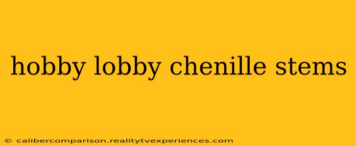 hobby lobby chenille stems