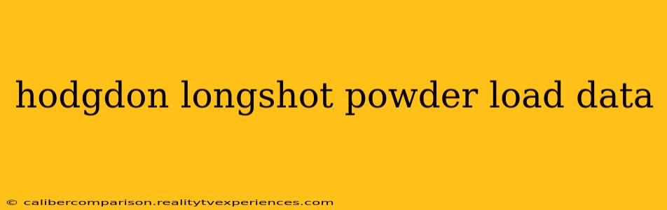 hodgdon longshot powder load data