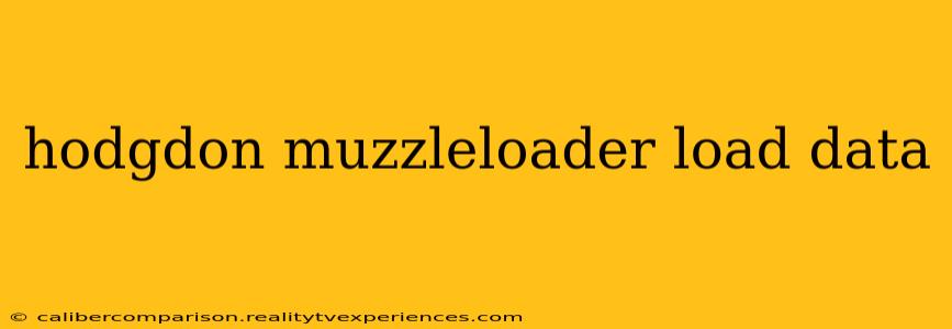 hodgdon muzzleloader load data