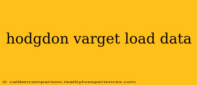 hodgdon varget load data