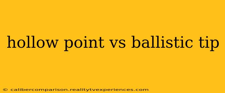 hollow point vs ballistic tip