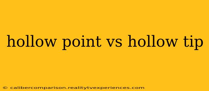 hollow point vs hollow tip