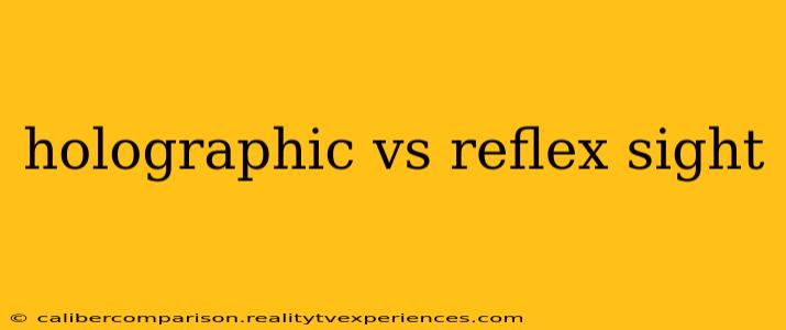 holographic vs reflex sight