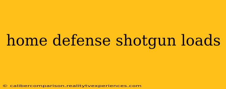 home defense shotgun loads