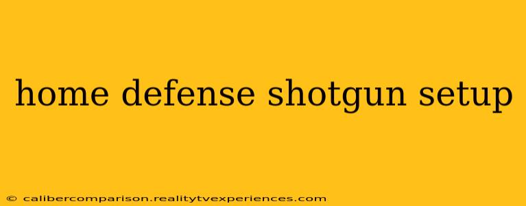 home defense shotgun setup