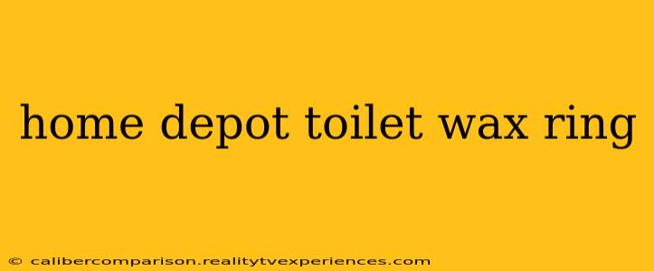 home depot toilet wax ring