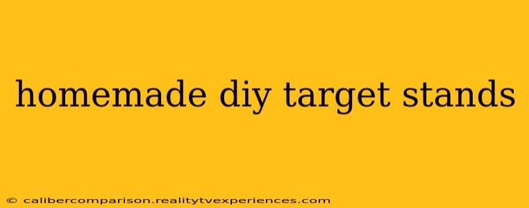 homemade diy target stands