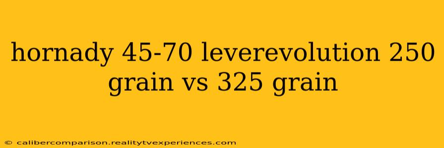 hornady 45-70 leverevolution 250 grain vs 325 grain