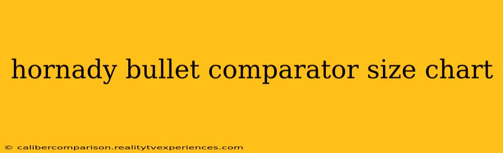 hornady bullet comparator size chart