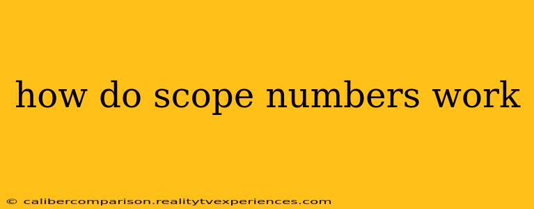 how do scope numbers work