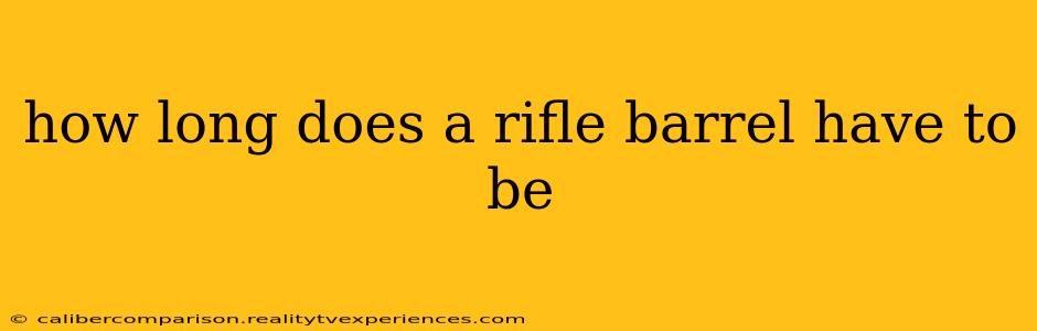 how long does a rifle barrel have to be