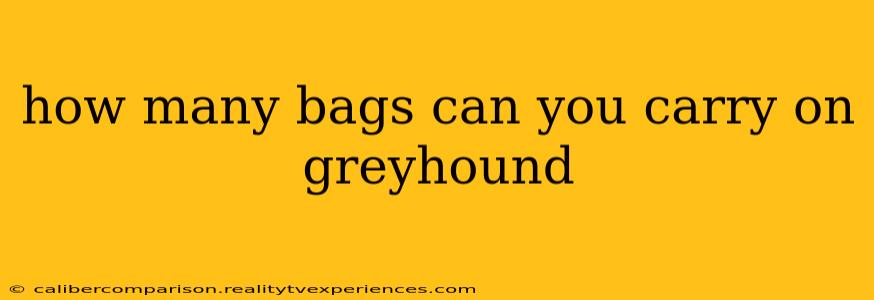 how many bags can you carry on greyhound