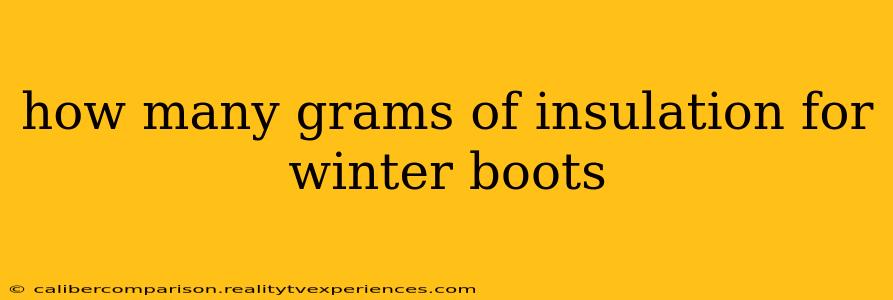 how many grams of insulation for winter boots