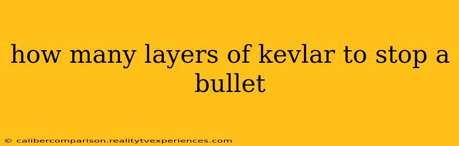 how many layers of kevlar to stop a bullet