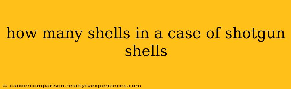 how many shells in a case of shotgun shells