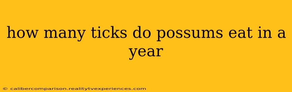 how many ticks do possums eat in a year