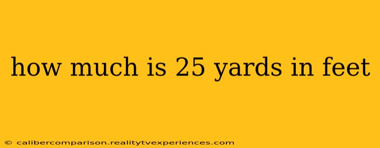 how much is 25 yards in feet