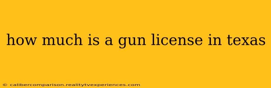 how much is a gun license in texas