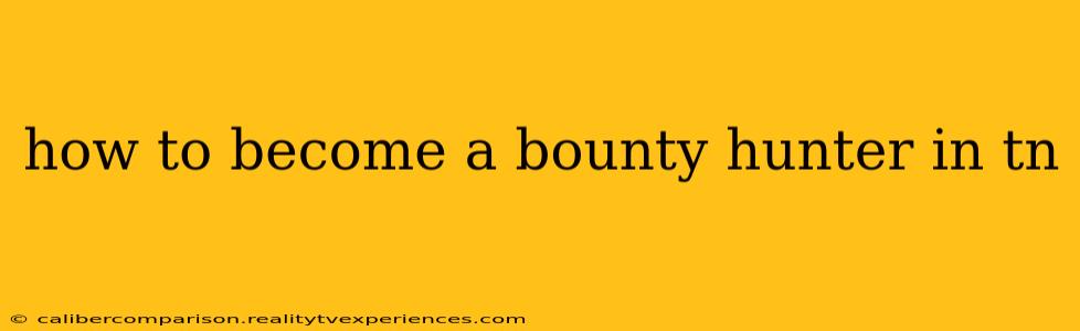 how to become a bounty hunter in tn