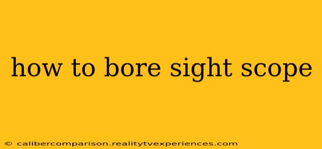 how to bore sight scope