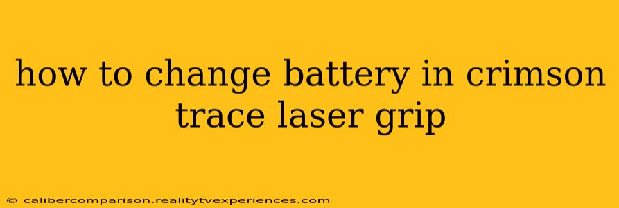 how to change battery in crimson trace laser grip