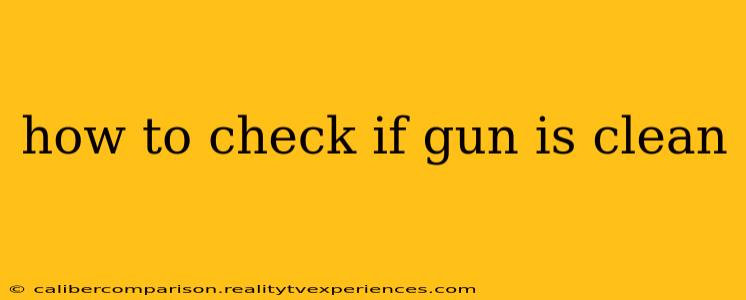 how to check if gun is clean