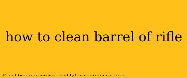 how to clean barrel of rifle