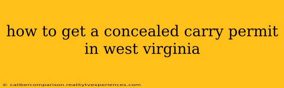 how to get a concealed carry permit in west virginia