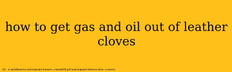 how to get gas and oil out of leather cloves