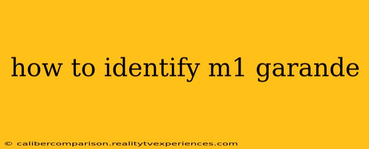 how to identify m1 garande