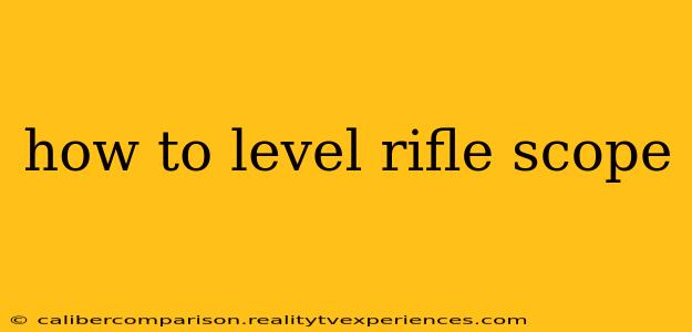 how to level rifle scope