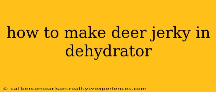 how to make deer jerky in dehydrator