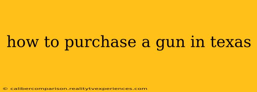 how to purchase a gun in texas