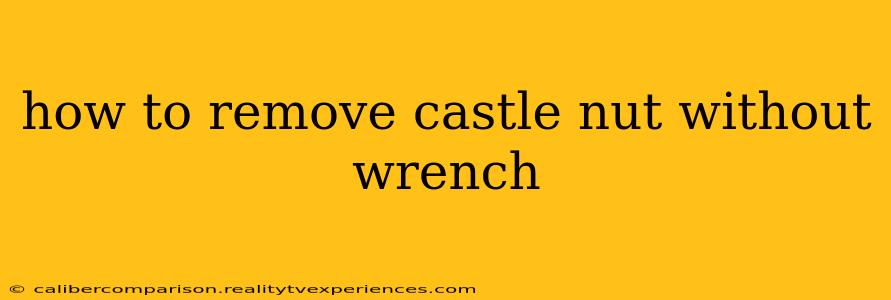 how to remove castle nut without wrench