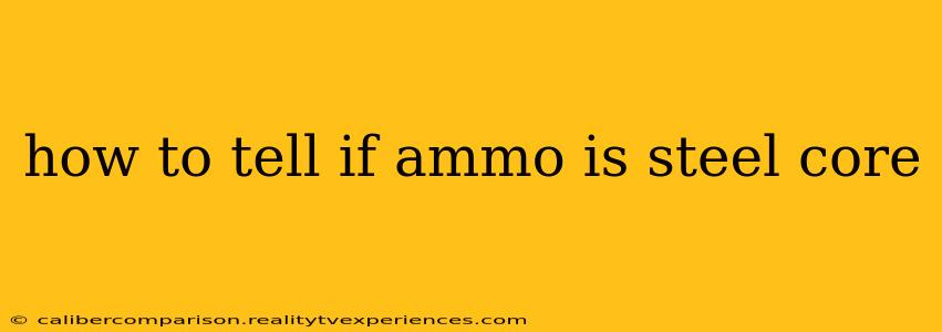 how to tell if ammo is steel core