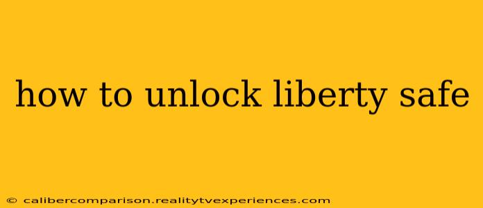 how to unlock liberty safe