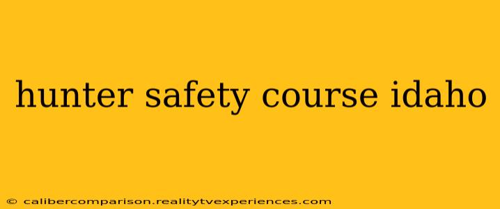 hunter safety course idaho