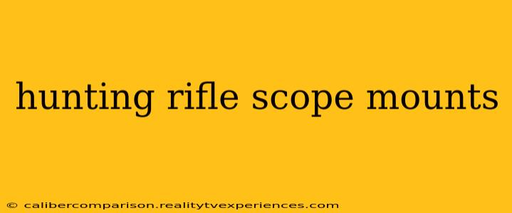 hunting rifle scope mounts