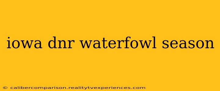 iowa dnr waterfowl season