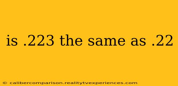 is .223 the same as .22