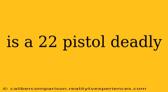 is a 22 pistol deadly