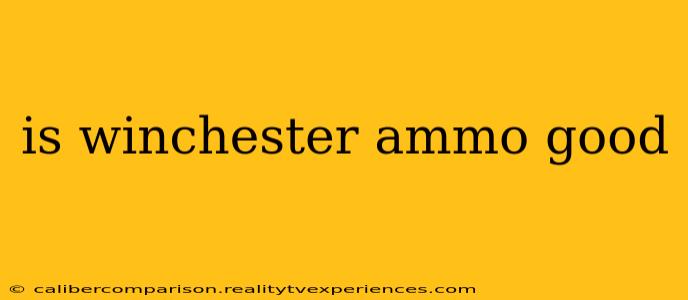 is winchester ammo good