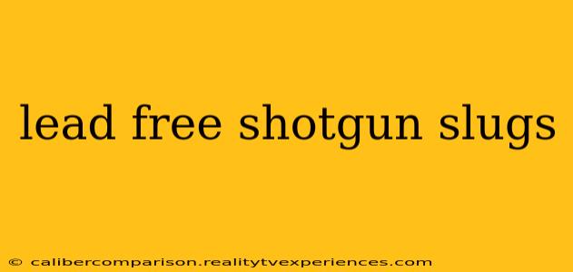 lead free shotgun slugs