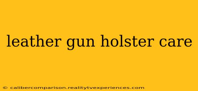 leather gun holster care