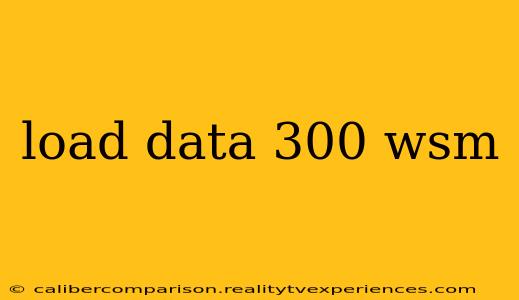 load data 300 wsm