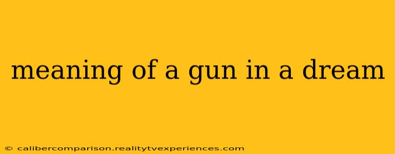 meaning of a gun in a dream