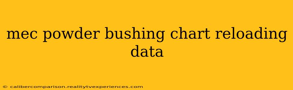 mec powder bushing chart reloading data