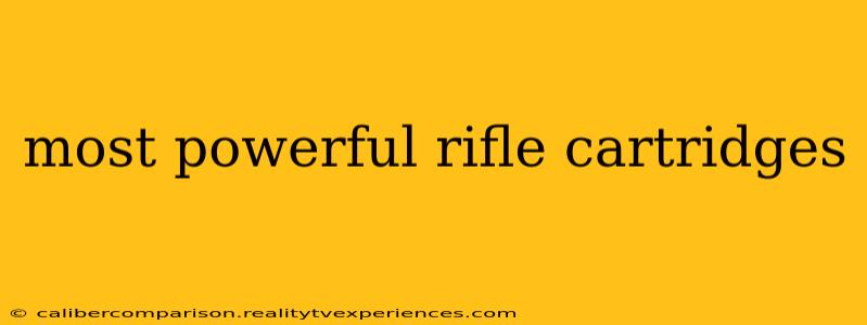 most powerful rifle cartridges